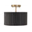 1-light Semi-flush Pendant In Matte Brass And Handcrafted Mango Wood In Black Stain | 250711KR