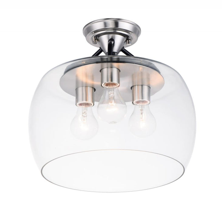 Goblet-semi-flush Mount | 26130CLBKSN