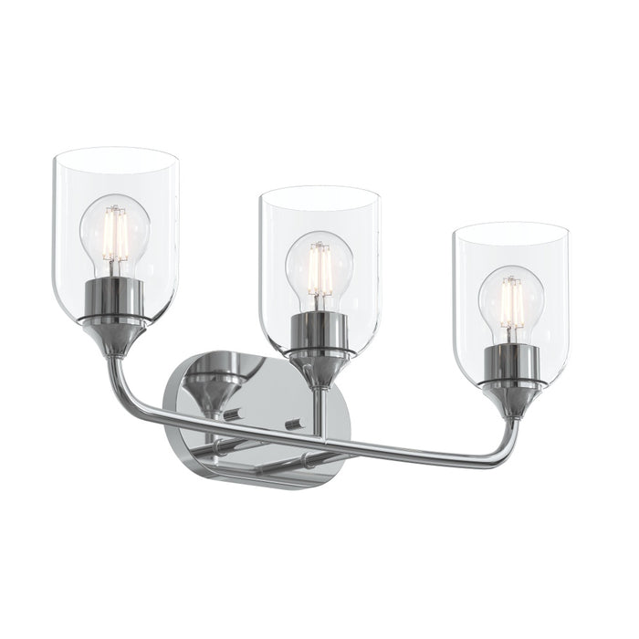 Ilia 3-light Bath Vanity With Clear Glass Shade | P300573-015