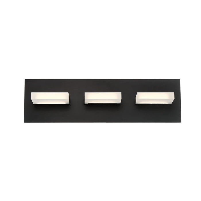 Olson,  3 Light  Led Bathbar, Black | 28020-023