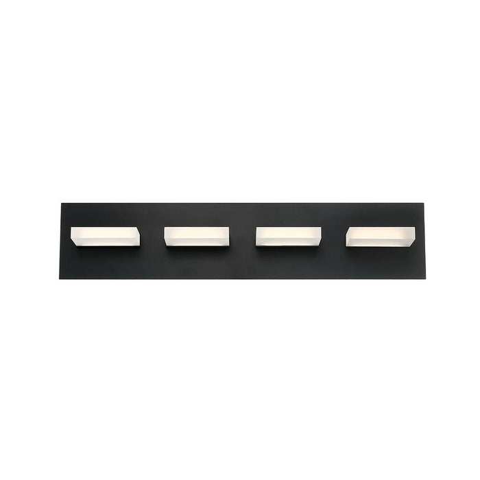 Olson,  4 Light  Led Bathbar, Black | 28021-024
