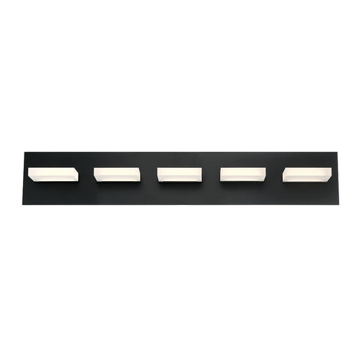 Olson,  5 Light  Led Bathbar, Black | 28022-025