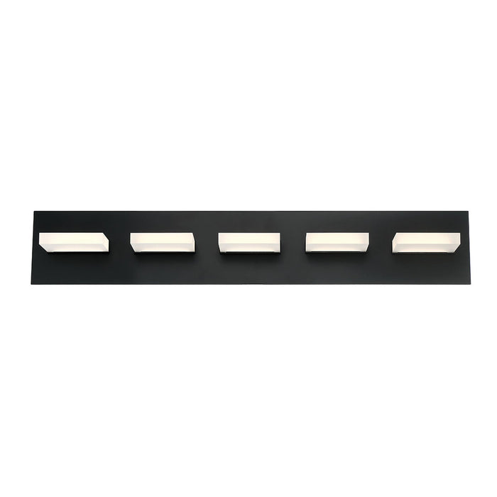 Olson,  5 Light  Led Bathbar, Black | 28022-025