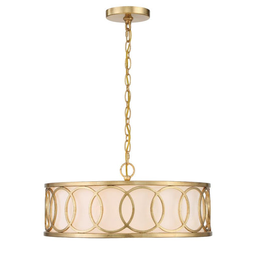 Crystorama Libby Langdon for Crystorama Graham 6 Light Antique Gold Chandelier