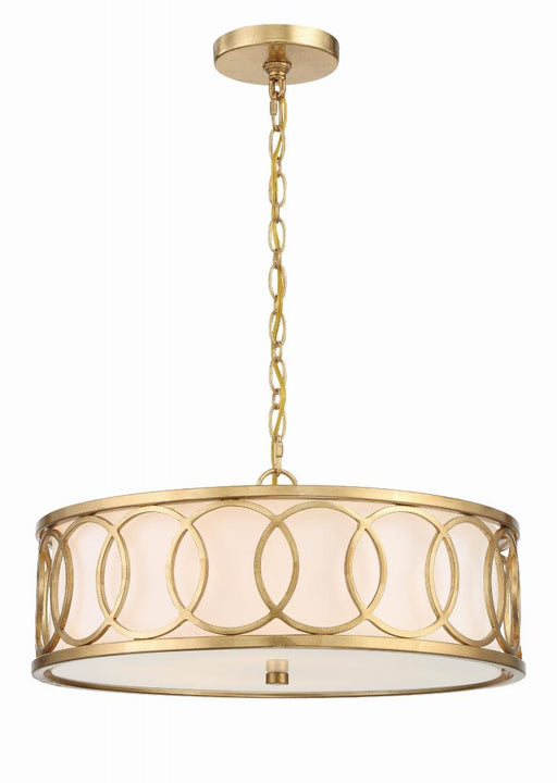 Crystorama Libby Langdon Graham 6 Light Antique Gold Chandelier