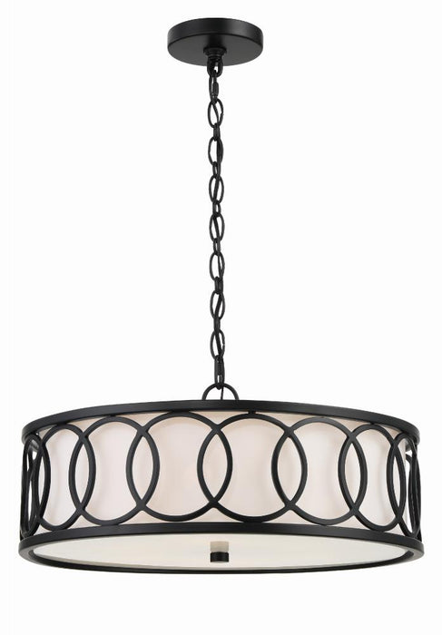 Libby Langdon Graham 6 Light Matte Black Chandelier | 287-MK