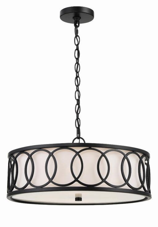 Crystorama Libby Langdon Graham 6 Light Matte Black Chandelier