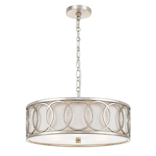 Crystorama Libby Langdon for Crystorama Graham 6 Light Antique Silver Chandelier