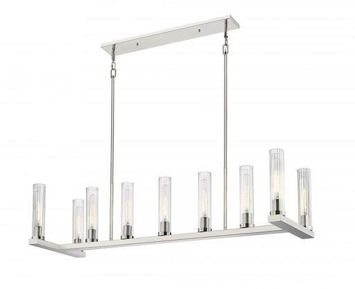 9 Light Linear Chandelier | 3031-9L-PN