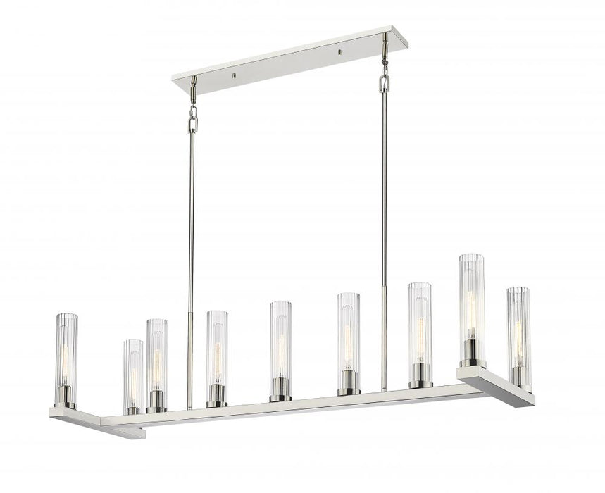 9 Light Linear Chandelier | 3031-9L-PN