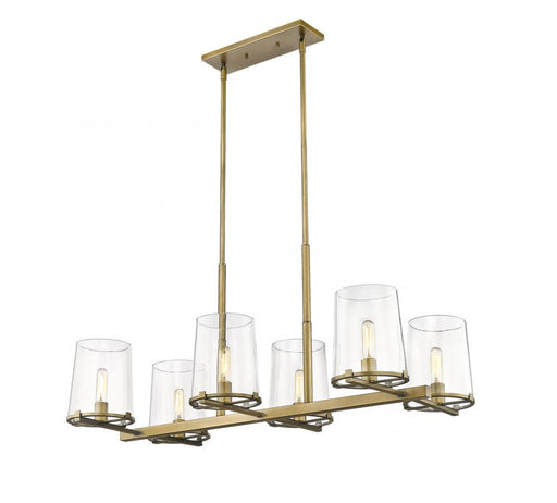 6 Light Linear Chandelier | 3032-6L-RB