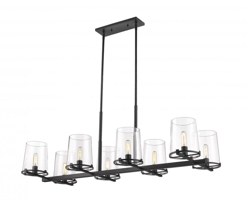 8 Light Linear Chandelier | 3032-8L-MB
