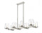 8 Light Linear Chandelier | 3032-8L-PN