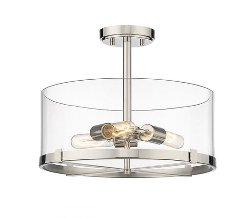 3 Light Semi Flush Mount | 3032SF-PN