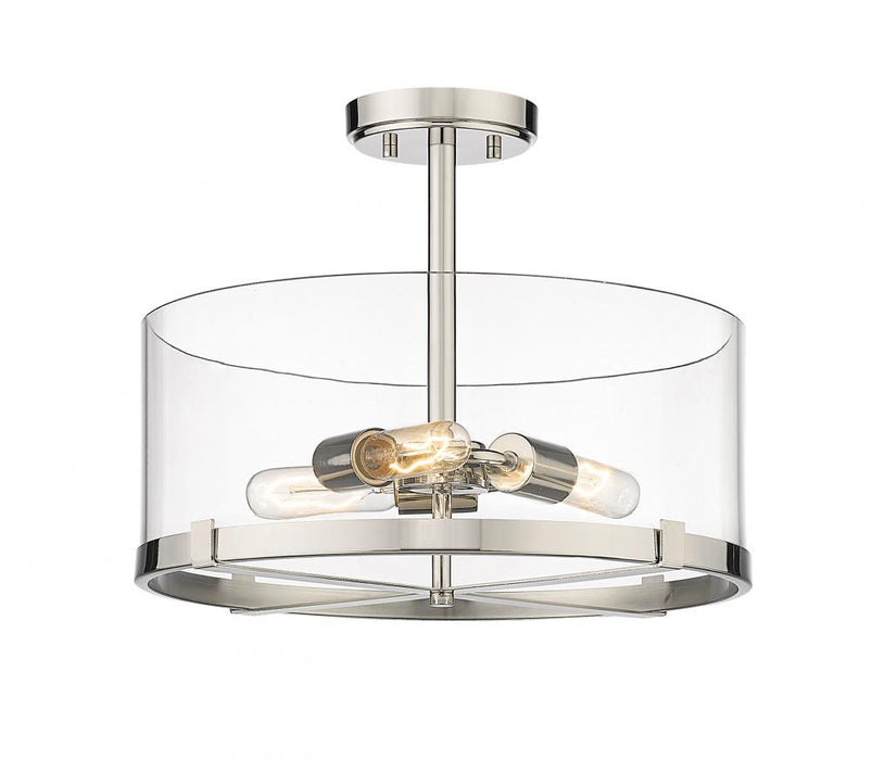 3 Light Semi Flush Mount | 3032SF-PN