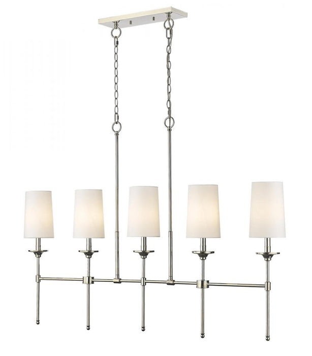 5 Light Linear Chandelier | 3033-5L-PN