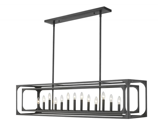 13 Light Linear Chandelier | 3038-13L-MB