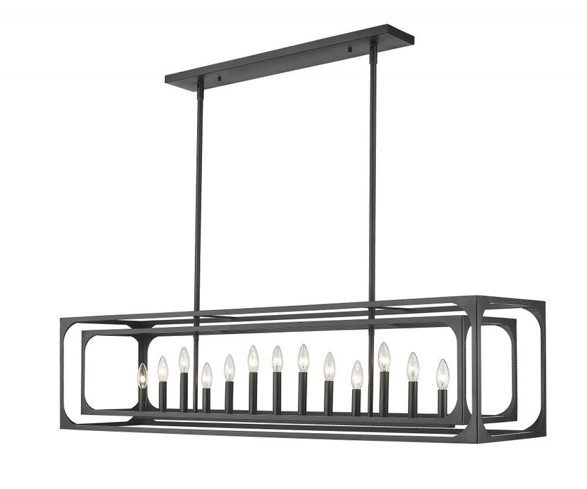 13 Light Linear Chandelier | 3038-13L-MB