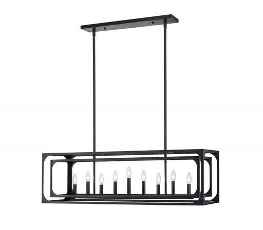 9 Light Linear Chandelier | 3038-9L-MB
