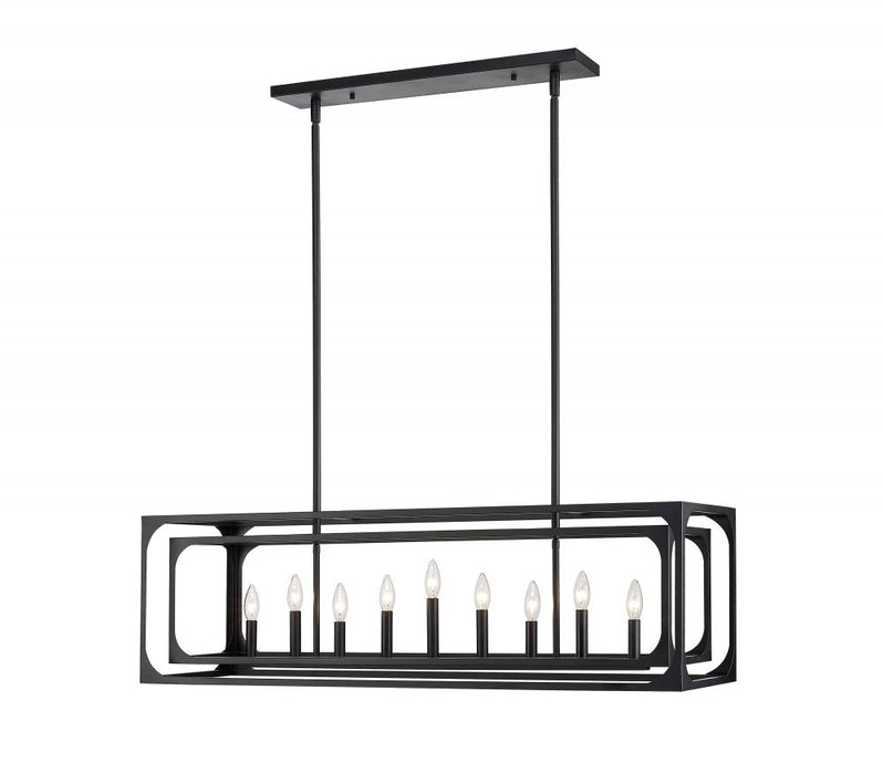 9 Light Linear Chandelier | 3038-9L-MB