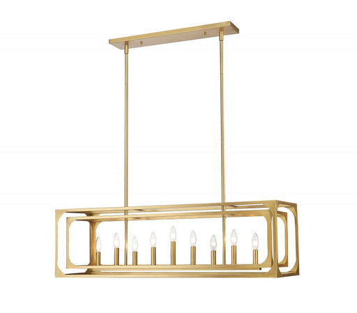 9 Light Linear Chandelier | 3038-9L-RB