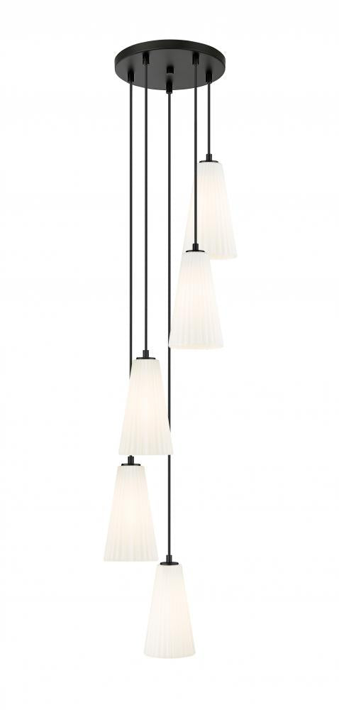 5 Light Chandelier | 3043P6-5R-MB