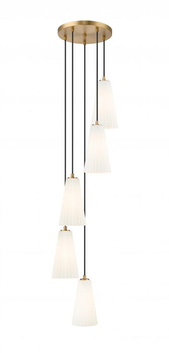 5 Light Chandelier | 3043P6-5R-MGLD