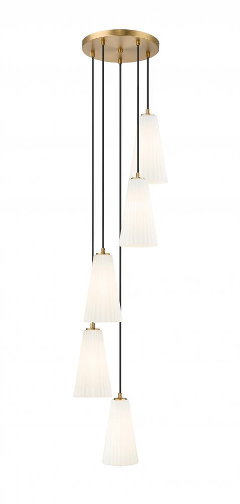 5 Light Chandelier | 3043P6-5R-MGLD