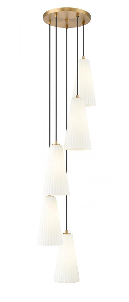 5 Light Chandelier | 3043P7-5R-MGLD