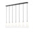 7 Light Linear Chandelier | 3043P7-7L-MB