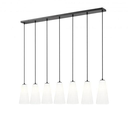7 Light Linear Chandelier | 3043P7-7L-MB