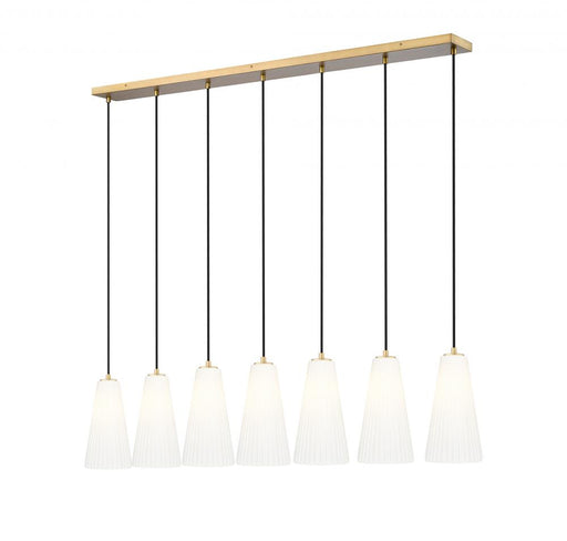 7 Light Linear Chandelier | 3043P7-7L-MGLD