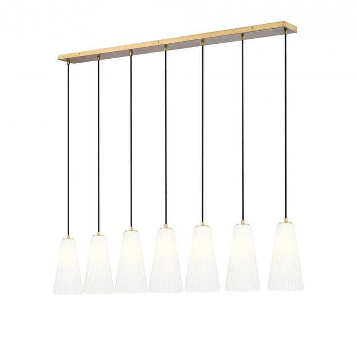 7 Light Linear Chandelier | 3043P7-7L-MGLD