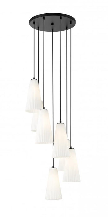 7 Light Chandelier | 3043P7-7R-MB