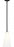 1 Light Pendant | 3043P7-ROD-MB