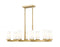 8 Light Linear Chandelier | 3044-8L-MGLD
