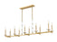 10 Light Linear Chandelier | 3045-10L-MGLD