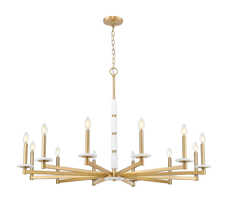 12 Light Chandelier | 3045-12MGLD