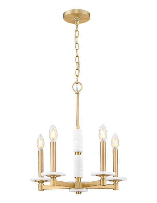 5 Light Chandelier | 3045-5MGLD