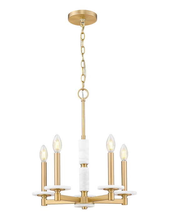 5 Light Chandelier | 3045-5MGLD
