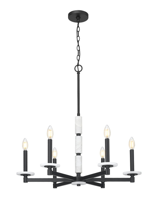 6 Light Chandelier | 3045-6MB