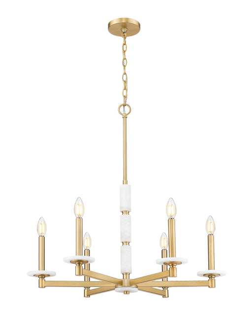 6 Light Chandelier | 3045-6MGLD