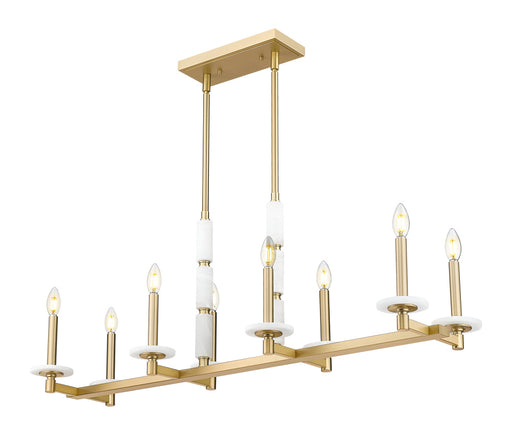 8 Light Linear Chandelier | 3045-8L-MGLD
