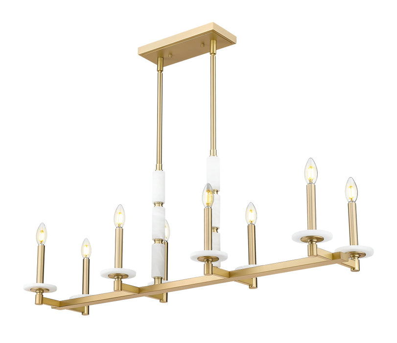 8 Light Linear Chandelier | 3045-8L-MGLD