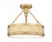 1 Light Semi Flush Mount | 3046SF15-MGLD-LED