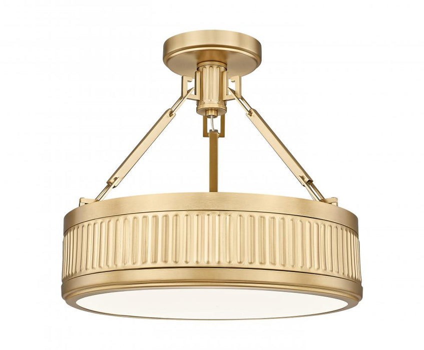 1 Light Semi Flush Mount | 3046SF15-MGLD-LED