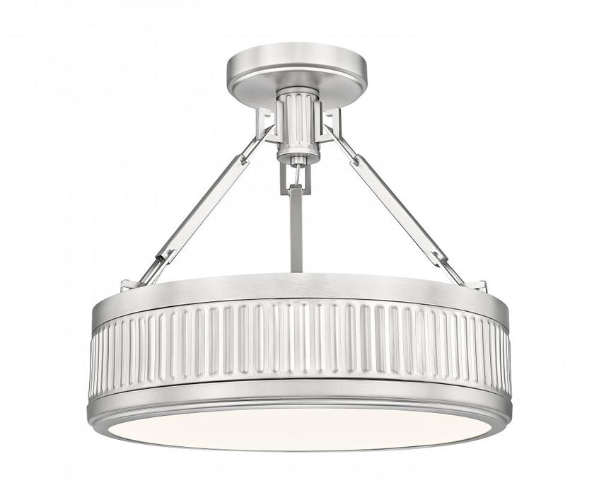 1 Light Semi Flush Mount | 3046SF15-SN-LED