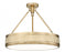 3 Light Semi Flush Mount | 3046SF22-MGLD-LED