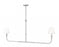 2 Light Linear Chandelier | 3049-60L-BN