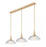 3 Light Linear Chandelier | 3051P12-3L-MGLD